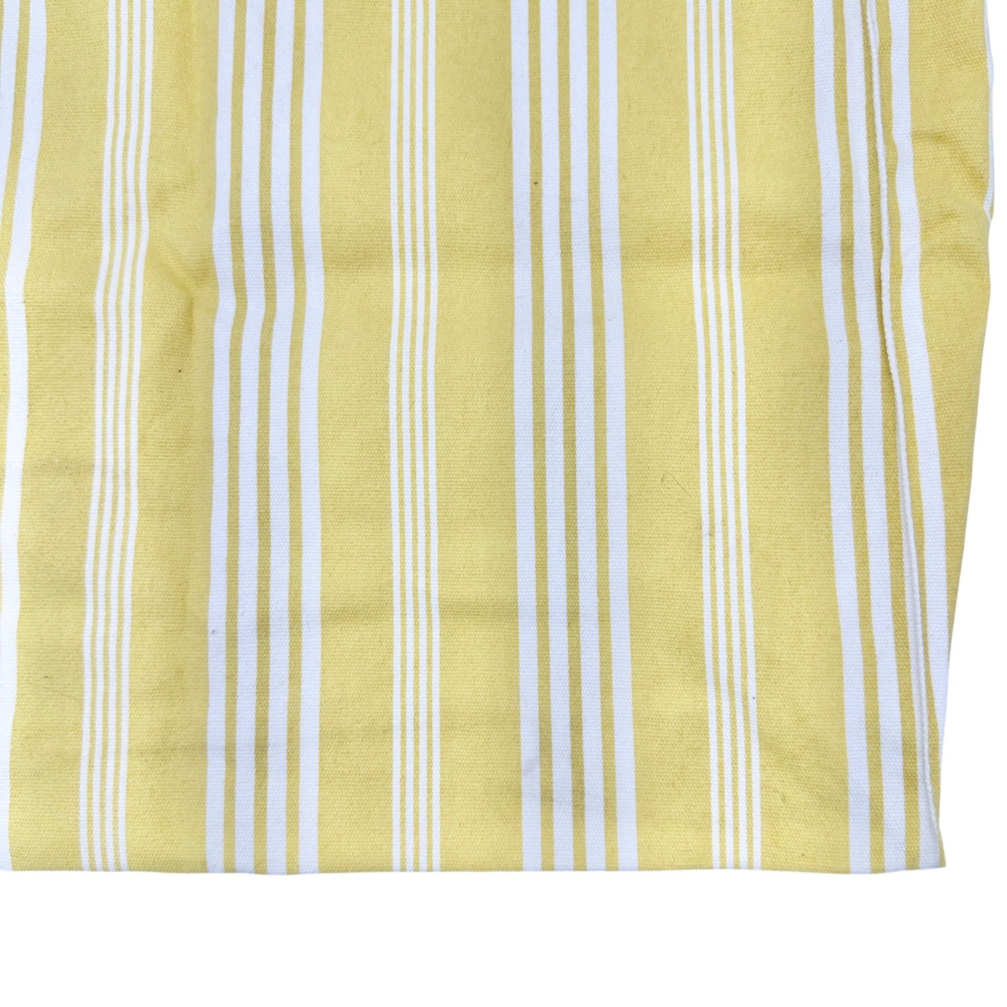 Flying Tiger Copenhagen Tote Bag 20x14x4 Yellow and White Striped Cotton