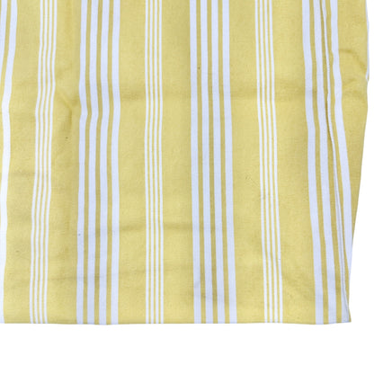 Flying Tiger Copenhagen Tote Bag 20x14x4 Yellow and White Striped Cotton