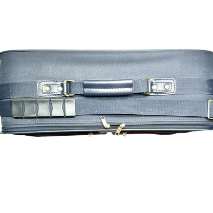 American Tourister Dark Blue Rolling Suitcase With Padlock & Key Vintage Luggage