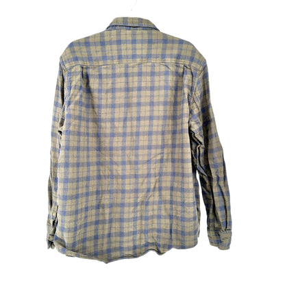 Alesbury Heavy Flannel Shirt Mens XL Reg Olive Navy Plaid Long Sleeve Button-Up