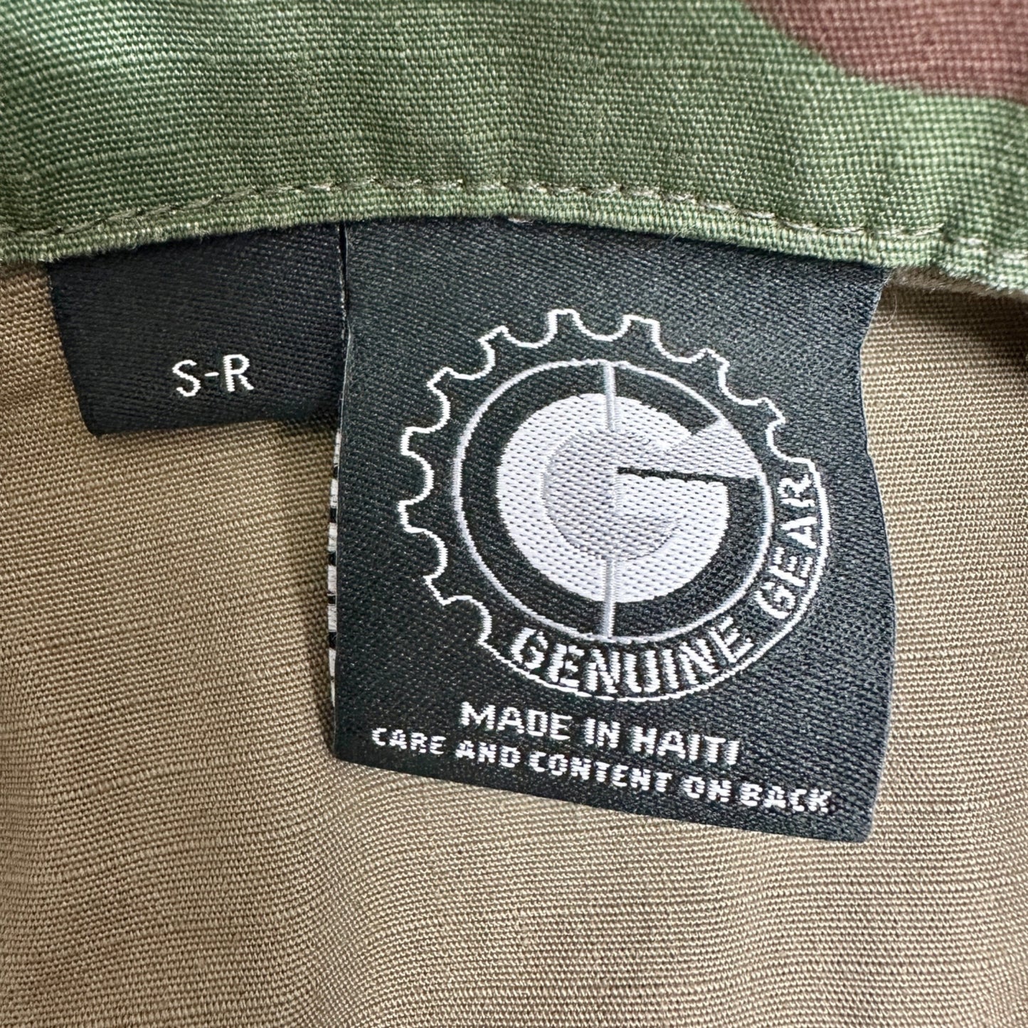 Genuine Gear Camouflage Military Style Jacket S-R Brown Green Black Cotton Poly