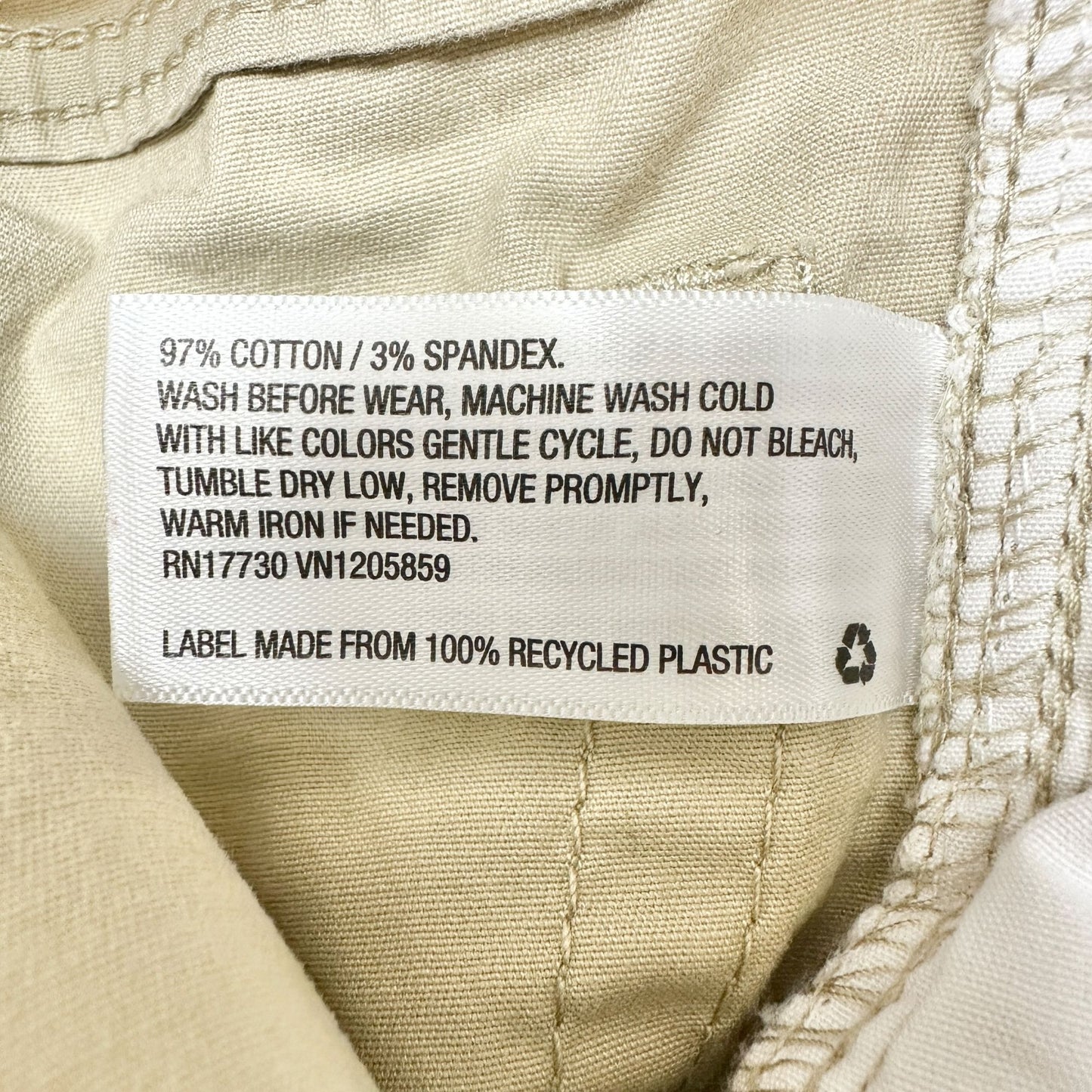 Boys Size 8 Pants Beige Straight-Leg Elastic Waist Drawstring by Cat & Jack