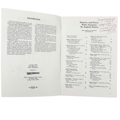 A Look At White Ironstone PLUS Second Look Book Set with Price Guides Wetherbee