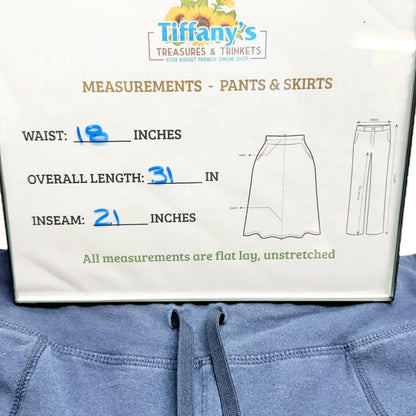 Athletic Works Jogger Capri Pants Womens XXXL (22) Blue Drawstring and Pockets
