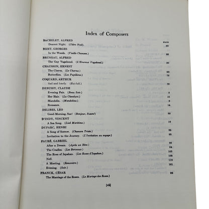 Anthology Of French Song High Voice Edition 39 Songs w Piano Spicker Schirmer