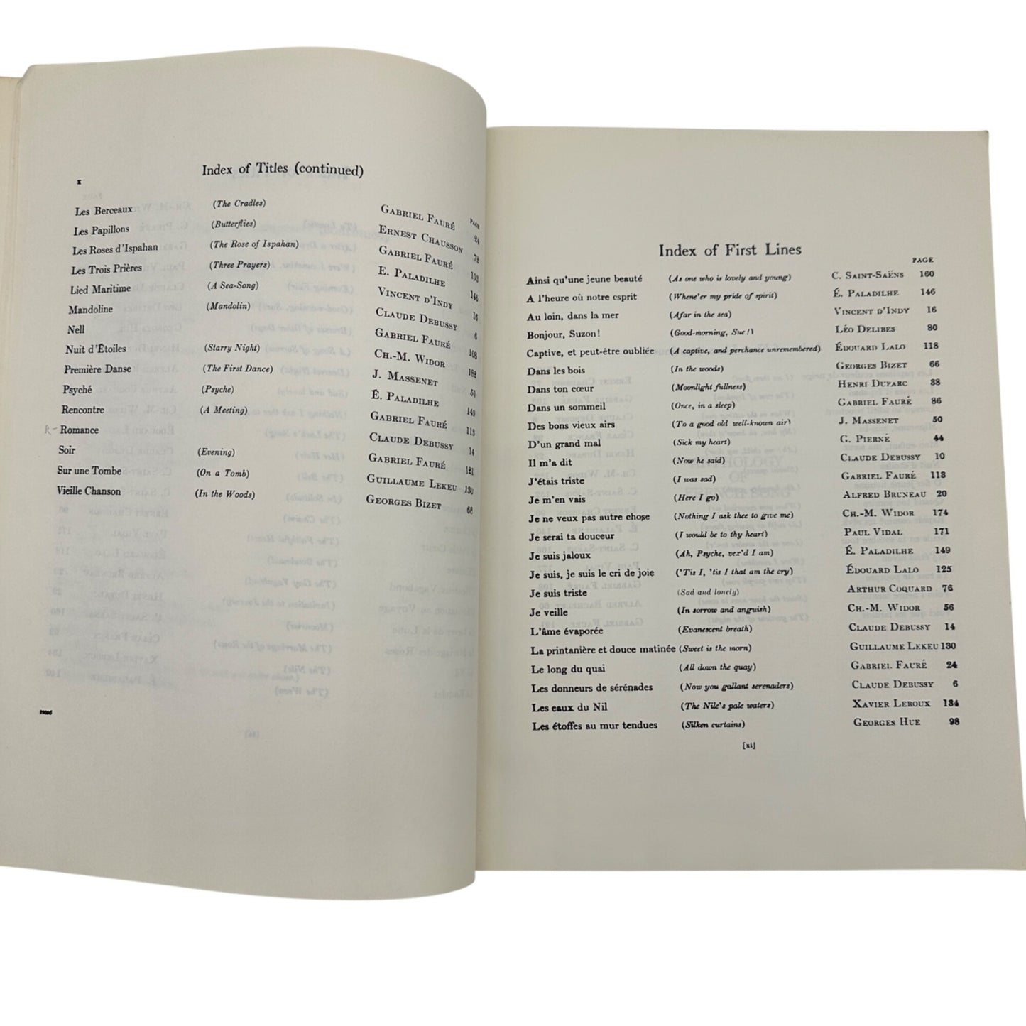 Anthology Of French Song High Voice Edition 39 Songs w Piano Spicker Schirmer