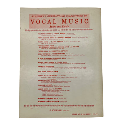 Anthology Of French Song High Voice Edition 39 Songs w Piano Spicker Schirmer