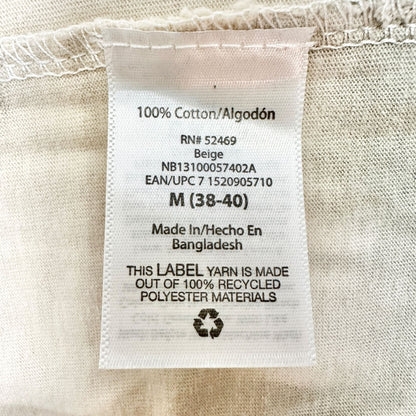 No Boundaries Oversize T-Shirt M (38-40) Beige Tie-Dye SS 100% Cotton Casual