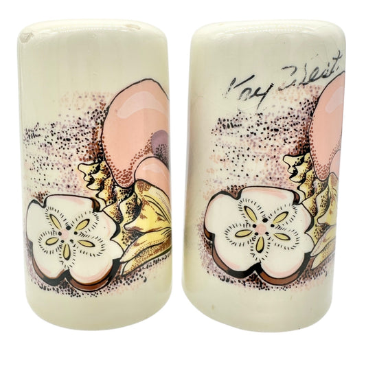 Vintage Key West Ceramic Salt and Pepper Shakers Conch Shell Design 3 inch Tall