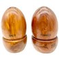 Vintage Wooden Egg Shape Salt and Pepper Shakers Greenville Mississippi Souvenir