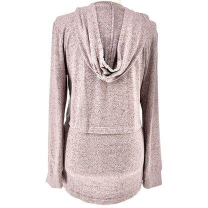 Motherhood Maternity Nursing Hoodie Womens XL Mauve Soft Knit Long Sleeve Top