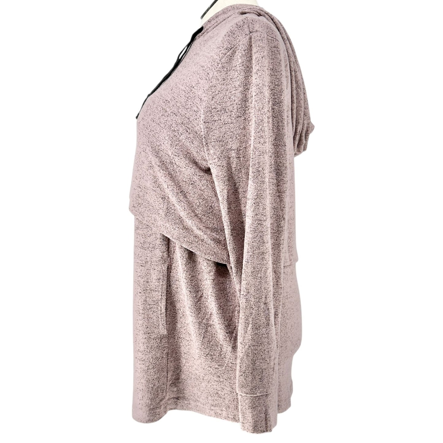 Motherhood Maternity Nursing Hoodie Womens XL Mauve Soft Knit Long Sleeve Top