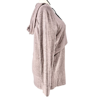 Motherhood Maternity Nursing Hoodie Womens XL Mauve Soft Knit Long Sleeve Top
