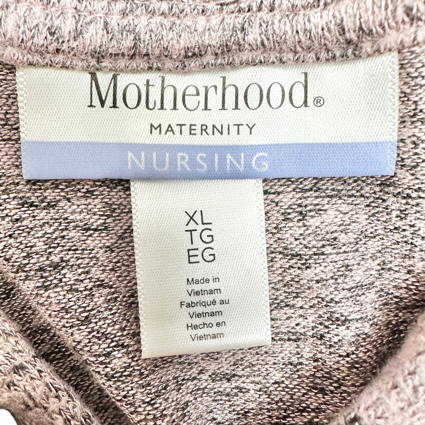 Motherhood Maternity Nursing Hoodie Womens XL Mauve Soft Knit Long Sleeve Top