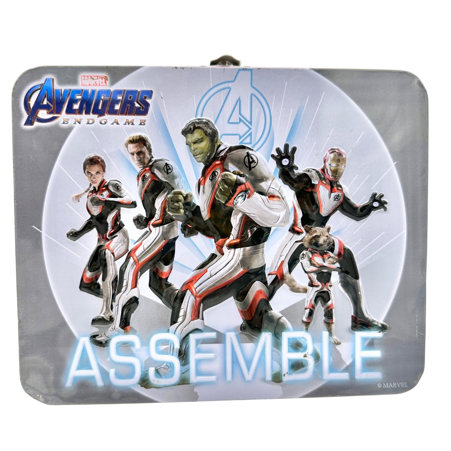 Marvel Avengers Endgame Metal Tin Lunchbox With Handle and Latch Assemble Design