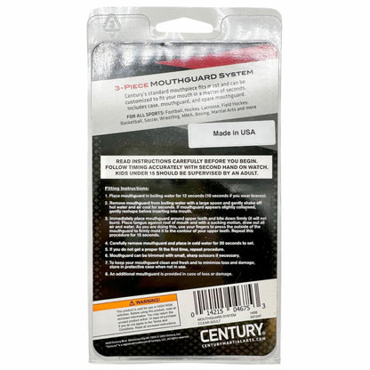 Century Adult 3 Pc Mouthguard System Boil-And-Bite Fit Case 2 Mouthguards NIP