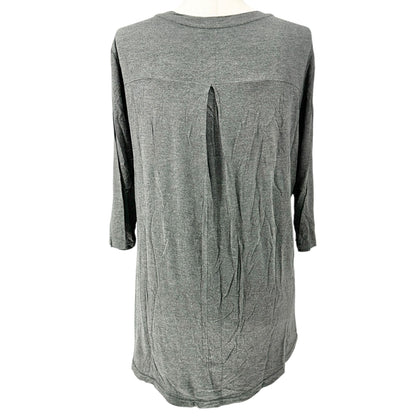 Latched Mama Nursing Top 2.0 Womens Size 1X Charcoal Gray MAMA CLAUS 3/4 Sleeve