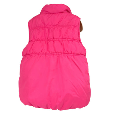 OshKosh Bgosh Puffer Vest Kids Size 5 Solid Pink With Zipper and Pockets