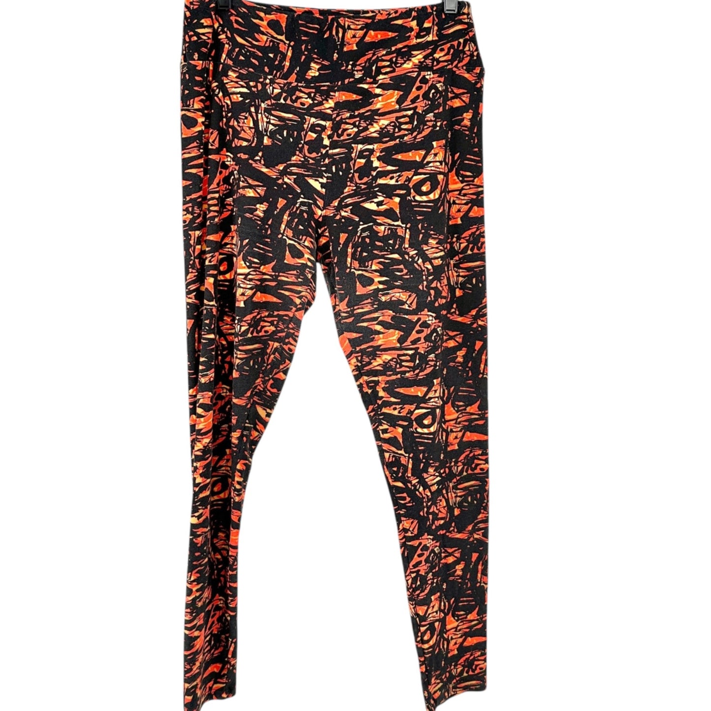 LuLaRoe Leggings Womens Tall and Curvy Black Orange Yellow Size 12-22 Halloween