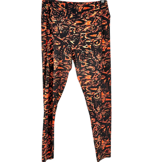 LuLaRoe Leggings Womens Tall and Curvy Black Orange Yellow Size 12-22 Halloween