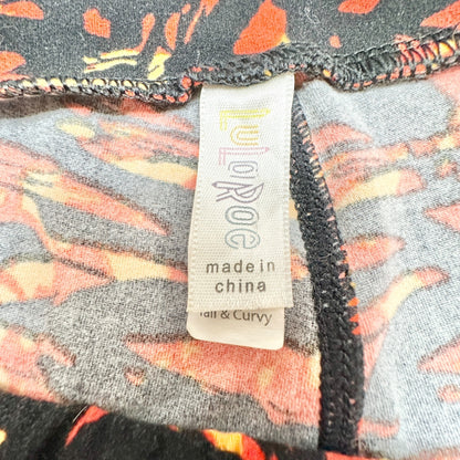 LuLaRoe Leggings Womens Tall and Curvy Black Orange Yellow Size 12-22 Halloween