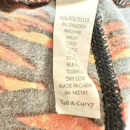 LuLaRoe Leggings Womens Tall and Curvy Black Orange Yellow Size 12-22 Halloween