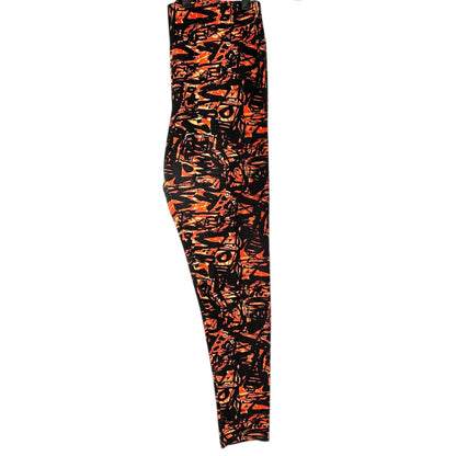 LuLaRoe Leggings Womens Tall and Curvy Black Orange Yellow Size 12-22 Halloween