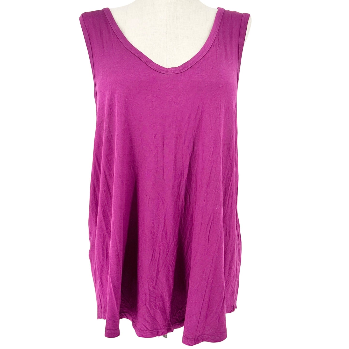Womens 3X Purple Tank Nightshirt Modal Blend Sleeveless 78 & Sunny Sleepwear