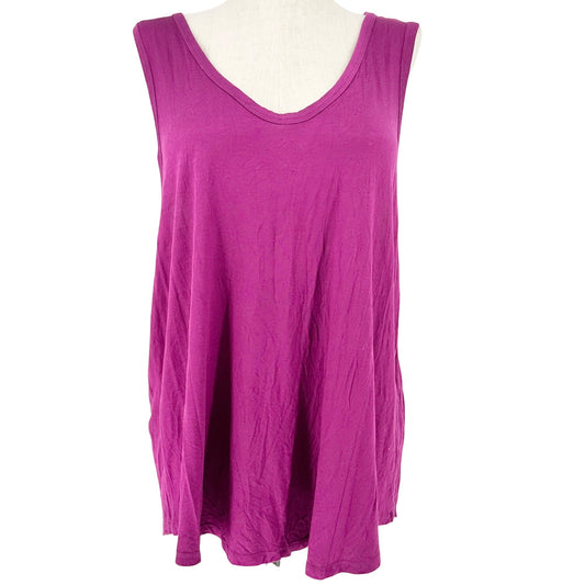 Womens 3X Purple Tank Nightshirt Modal Blend Sleeveless 78 & Sunny Sleepwear