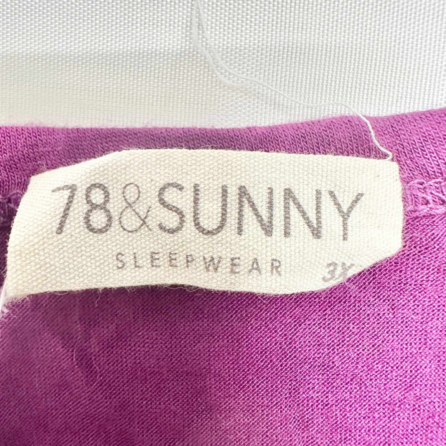 Womens 3X Purple Tank Nightshirt Modal Blend Sleeveless 78 & Sunny Sleepwear
