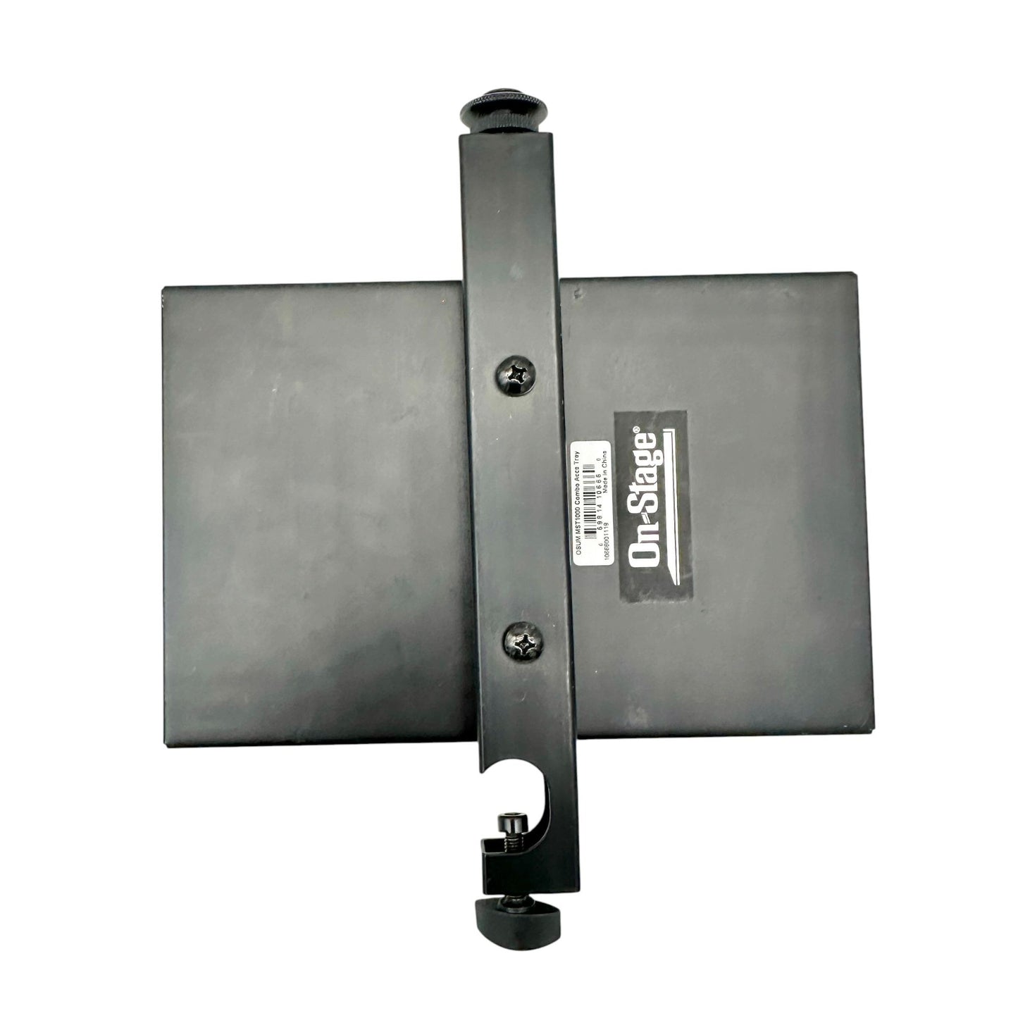 On Stage MST1000 Musicians Combo Accessory Tray With Clamp Mount Black 10x6