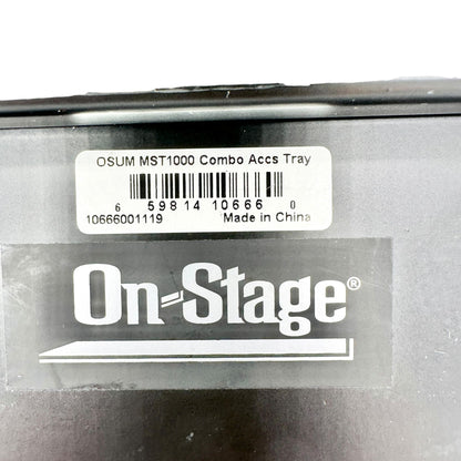 On Stage MST1000 Musicians Combo Accessory Tray With Clamp Mount Black 10x6