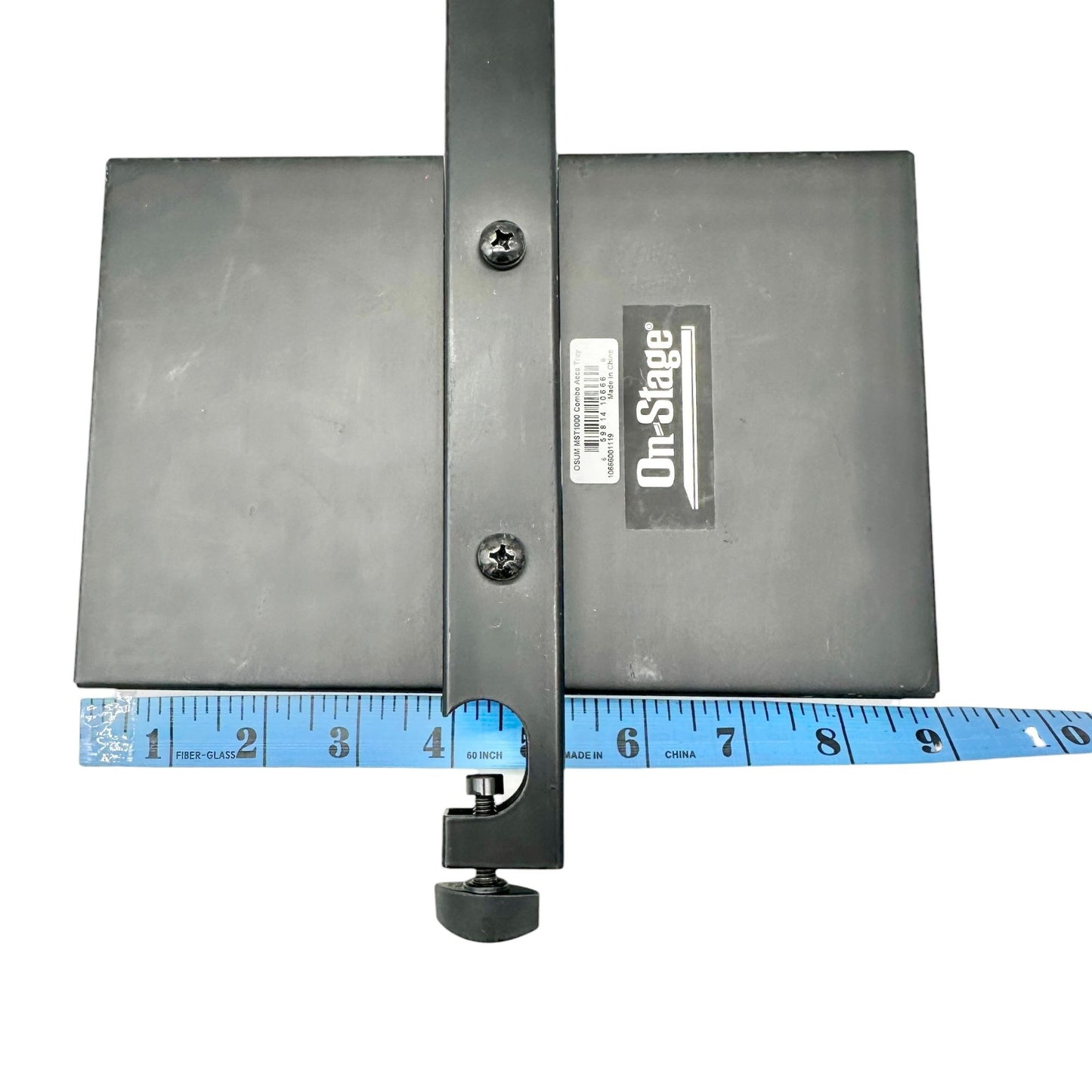 On Stage MST1000 Musicians Combo Accessory Tray With Clamp Mount Black 10x6