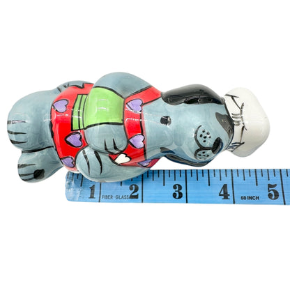 Candace Reiter Ceramic Dog Chef w Companion Salt and Pepper Shakers Collectible