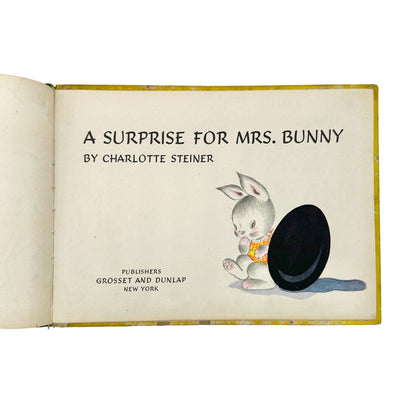 A Surprise For Mrs. Bunny By Charlotte Steiner Hardcover 1945 Childrens Book