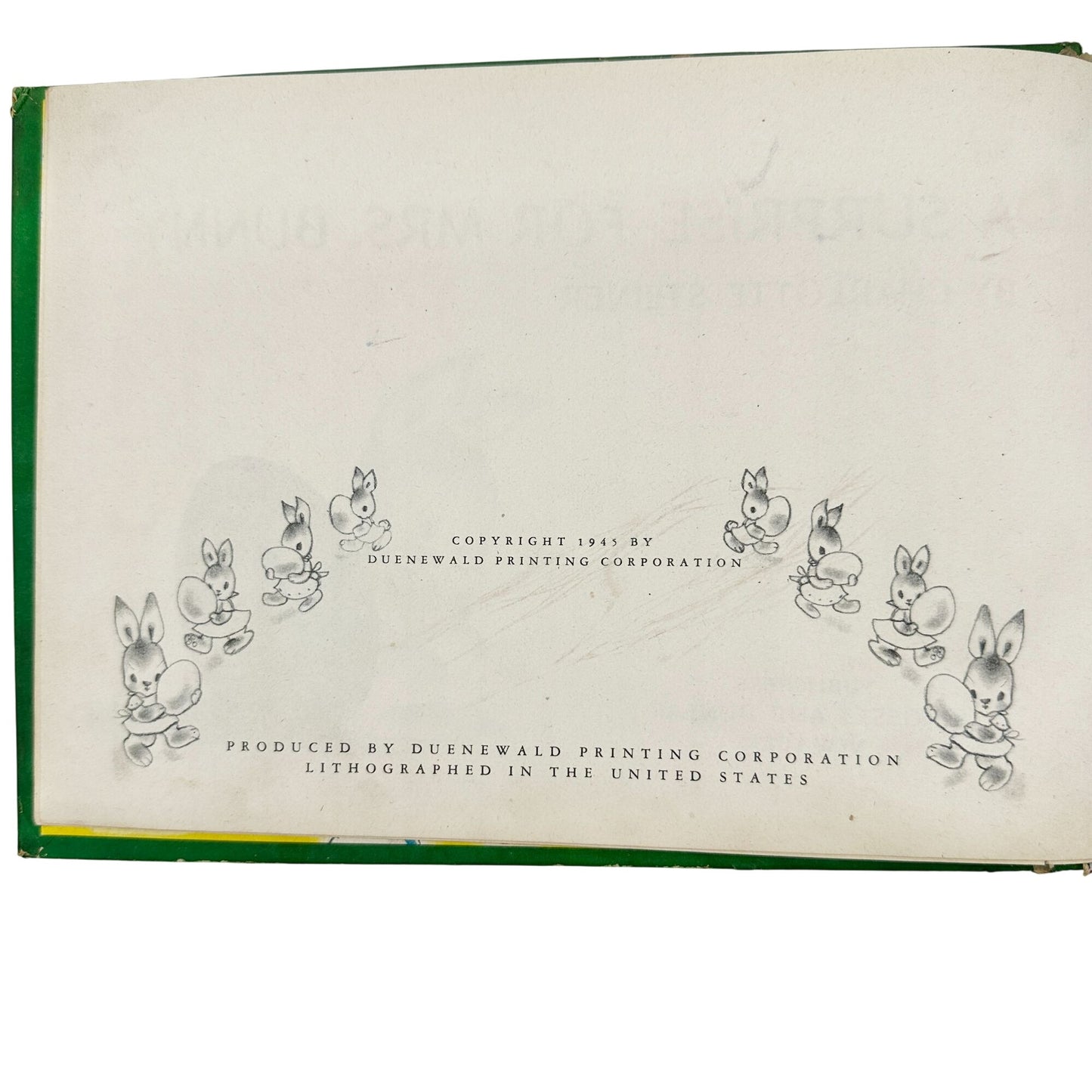 A Surprise For Mrs. Bunny By Charlotte Steiner Hardcover 1945 Childrens Book