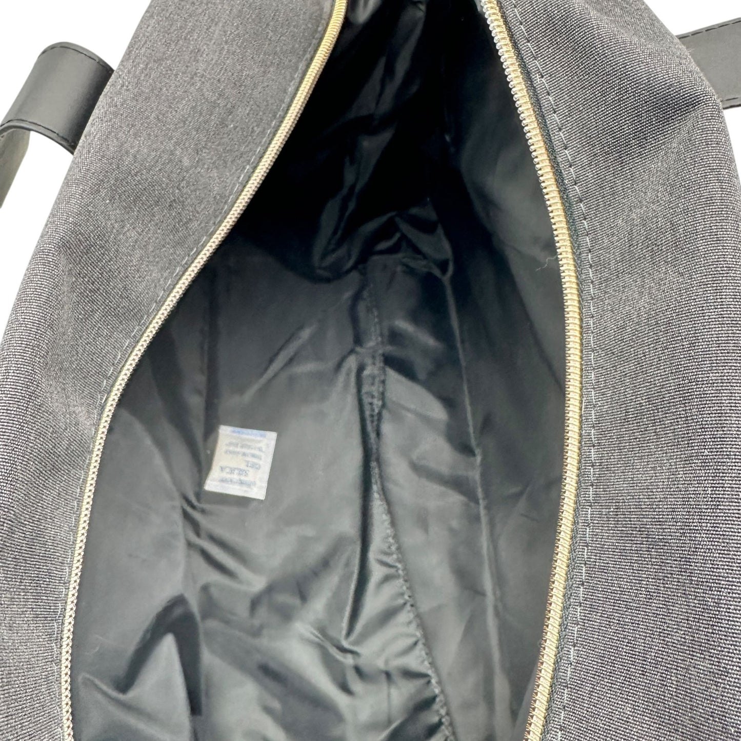 Azzaro Paeduma Duffle Bag Gray and Black Recycled Material NEW 20.5 x 11 x 6.5