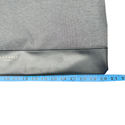 Azzaro Paeduma Duffle Bag Gray and Black Recycled Material NEW 20.5 x 11 x 6.5