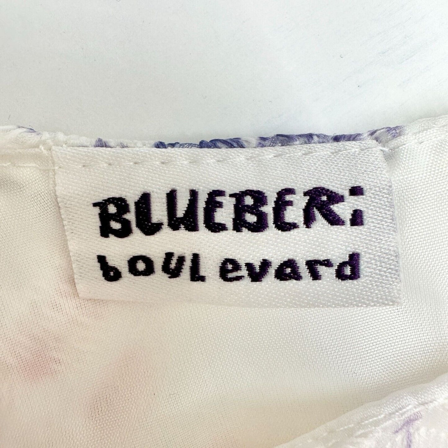 Blueberi Boulevard Child's Dress Size 18M White Stitched Flowers Pink Bow EUC