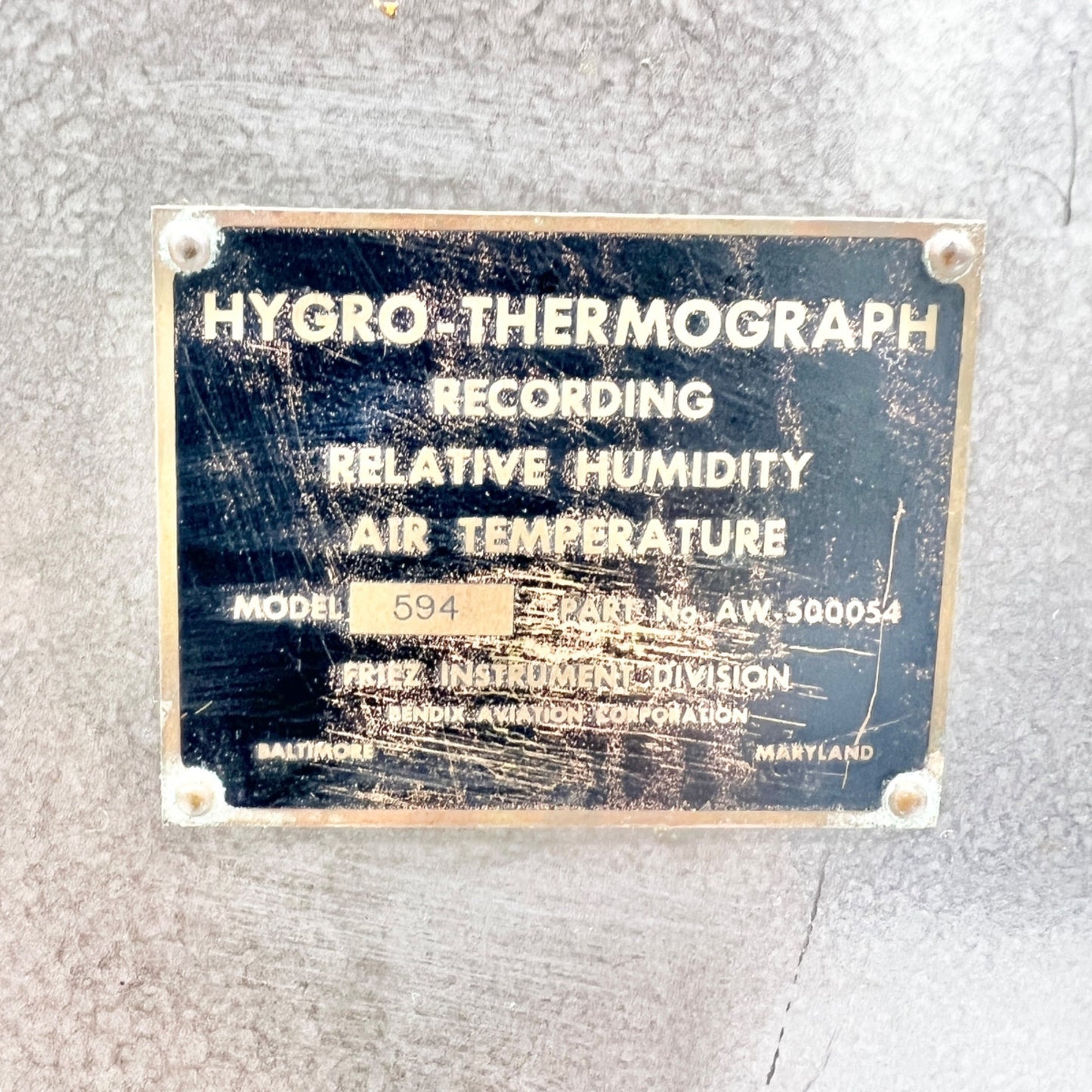 Vtg Friez Instruments Hygro-Thermograph Recording Relative Humidity Air Temp 594