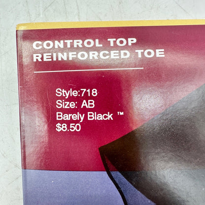 Hanes Silk Reflections Pantyhose Control Top 6pk Size AB Barely Black Cocoa Jet
