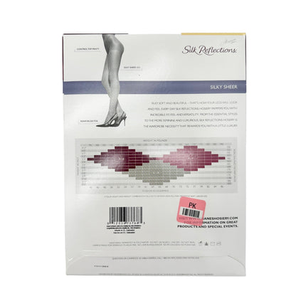 Hanes Silk Reflections Pantyhose Control Top 6pk Size AB Barely Black Cocoa Jet