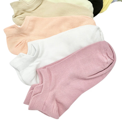 Womens 10 Pack Set of Ankle Socks Multiple Colors Soft Knit Comfort Blend