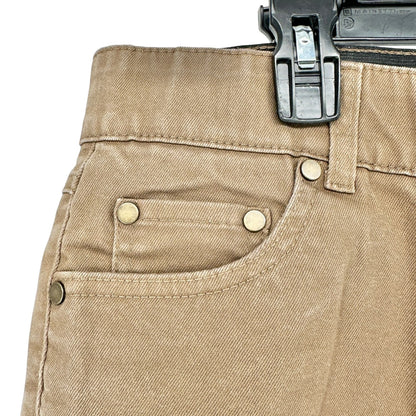 Woman Within Pants Womens Plus Size 16W Beige Bootcut Cotton Blend Stretch