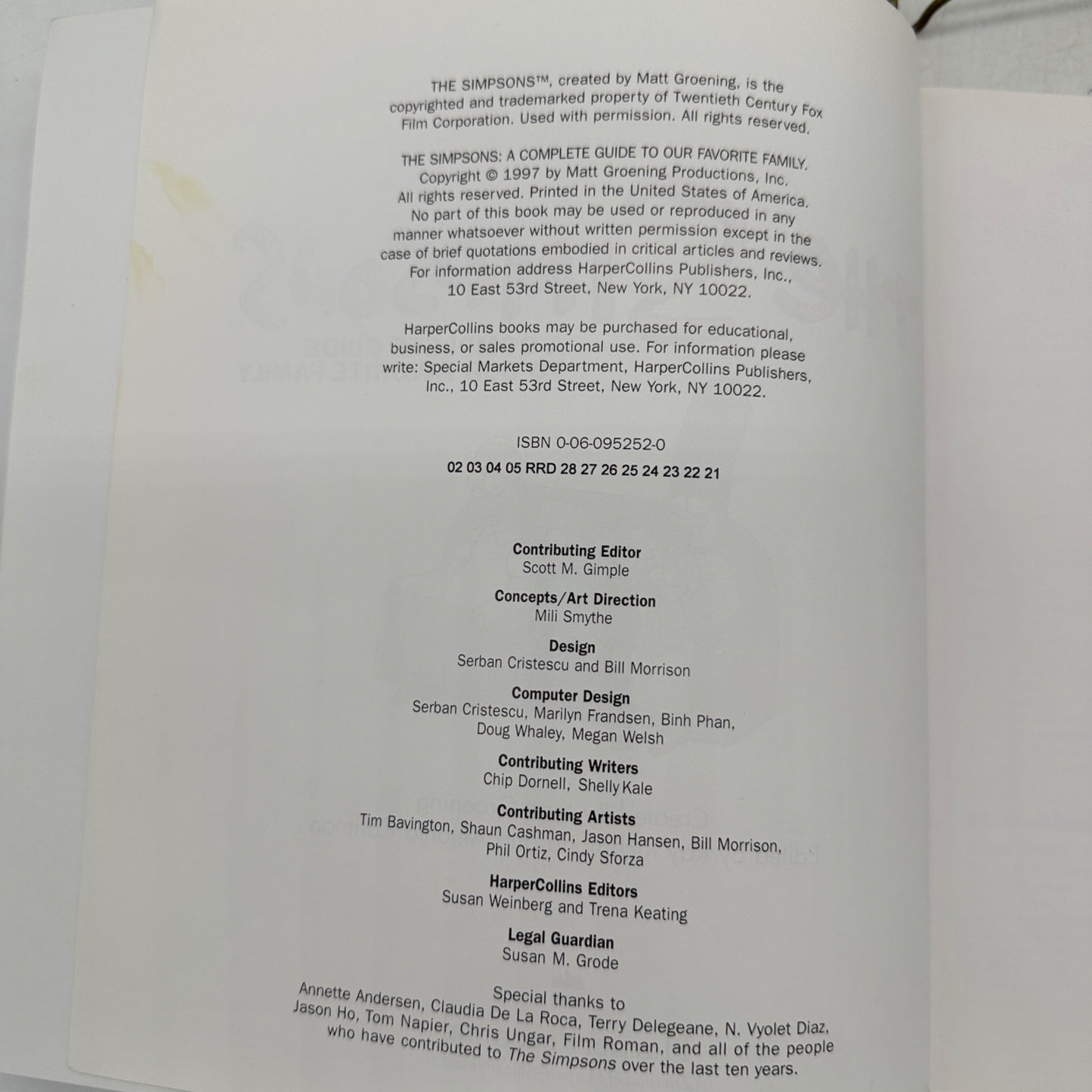 The Simpsons A Complete Guide To Our Favorite Family Matt Groening 1997 Paperbck