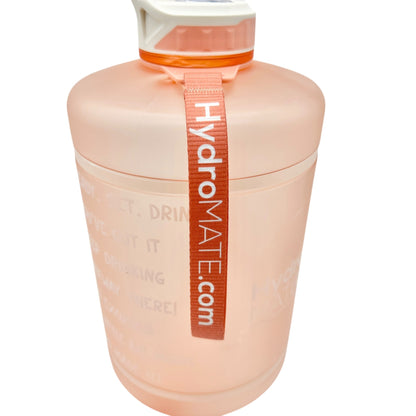 HydroMate 1 Gallon Motivational Water Bottle Straw Lid Time Marker BPA-Free
