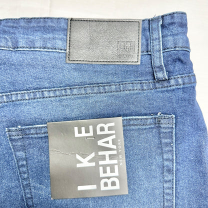 Ike Behar Jeans Mens 38x30 Dark Stone Wash Denim Cotton Blend Slim Fit Casual