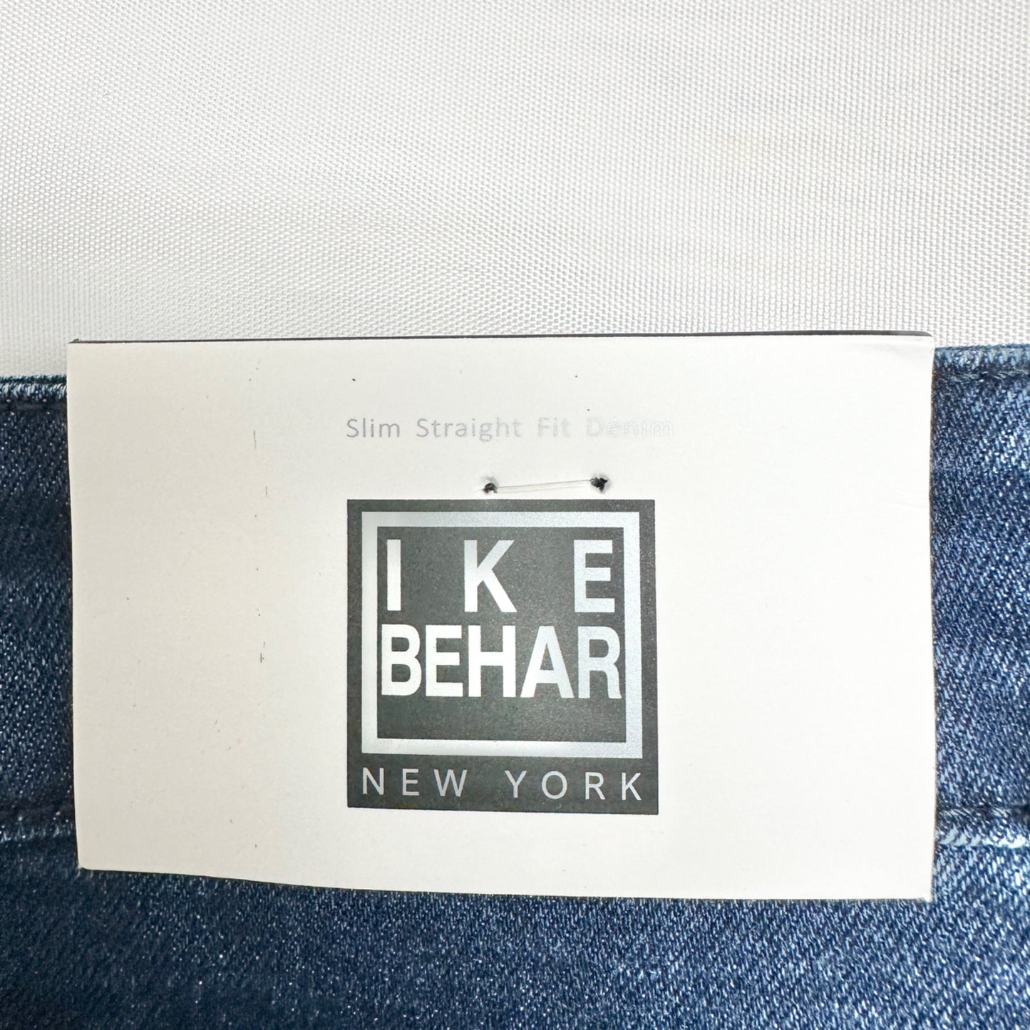 Ike Behar Jeans Mens 38x30 Dark Stone Wash Denim Cotton Blend Slim Fit Casual