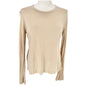 Vince Lightweight Top Womens Size M Beige Long Sleeves Made in Peru 100% Modal