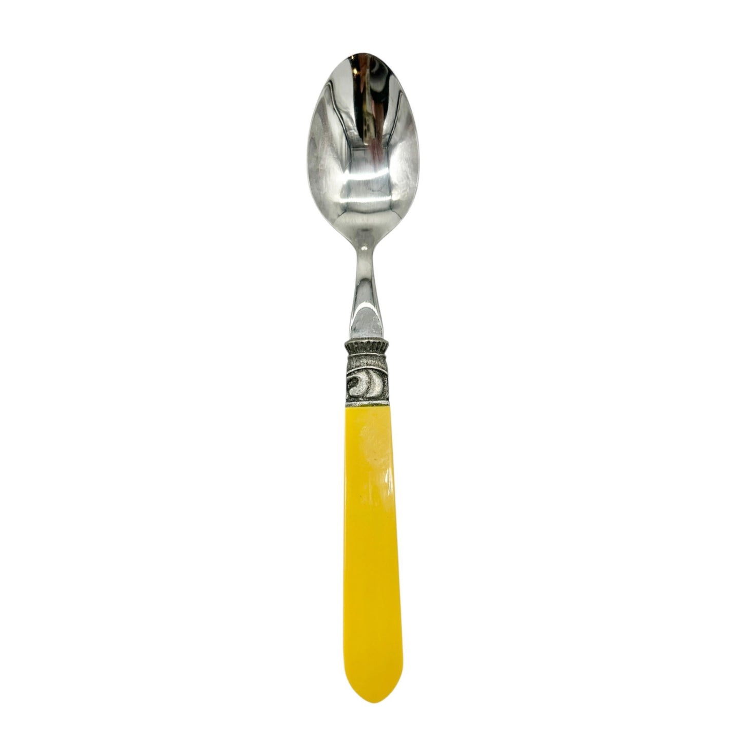 40 Piece Cutlery Set Yellow Handles with 8 ea Knives Forks Spoons Dessert Forks